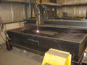 Plasma cutting equipment inside the DYCO Industries shop
